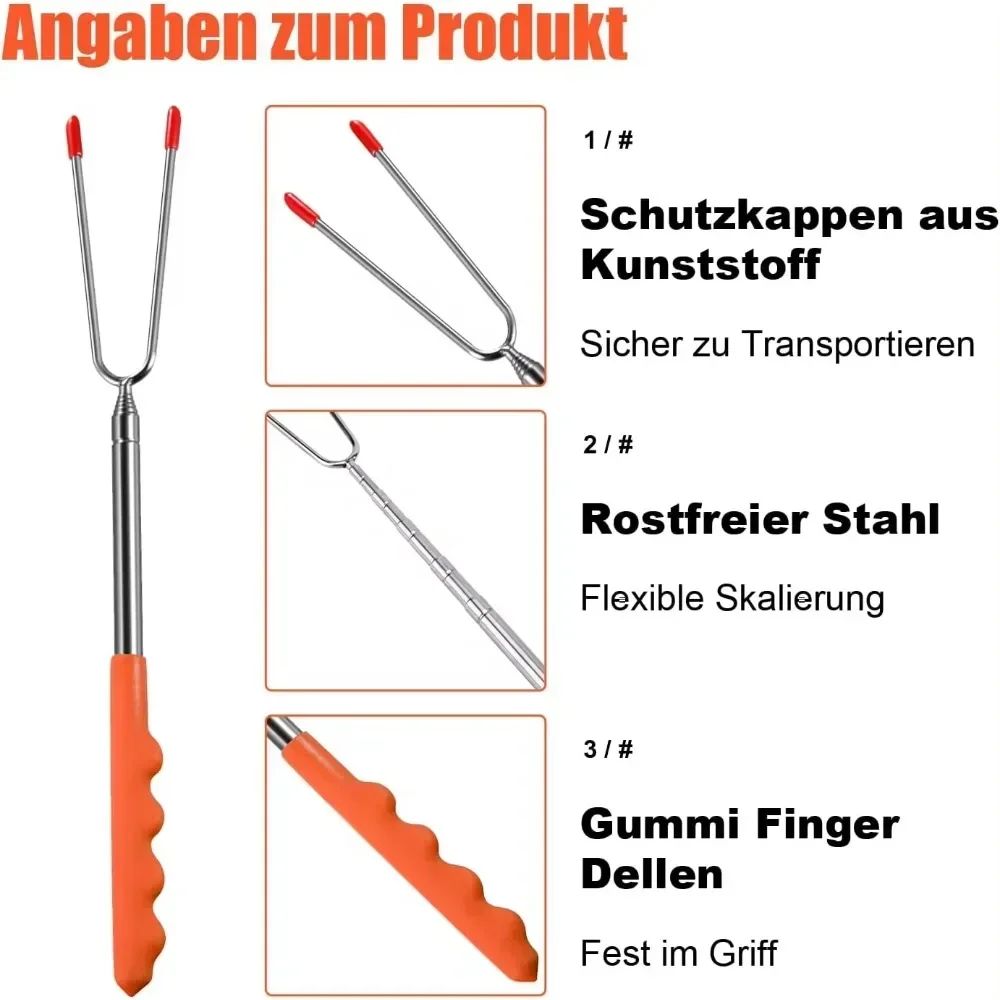 New BBQ Forks Telescopic  Barb - Corn Dog Stick avis et prix