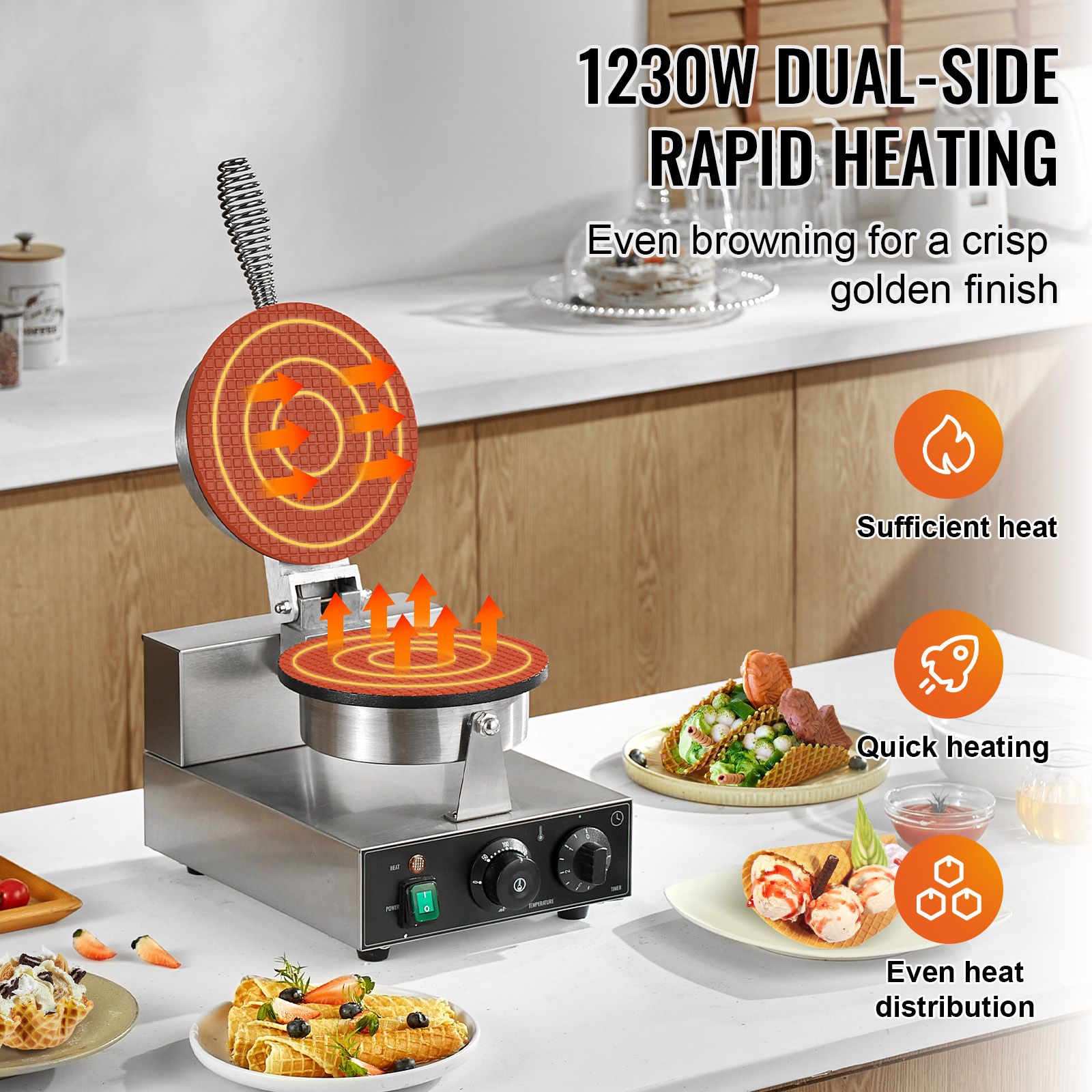 Electric Ice Cream Cone Maker, - Waffle Cone Maker avis et prix