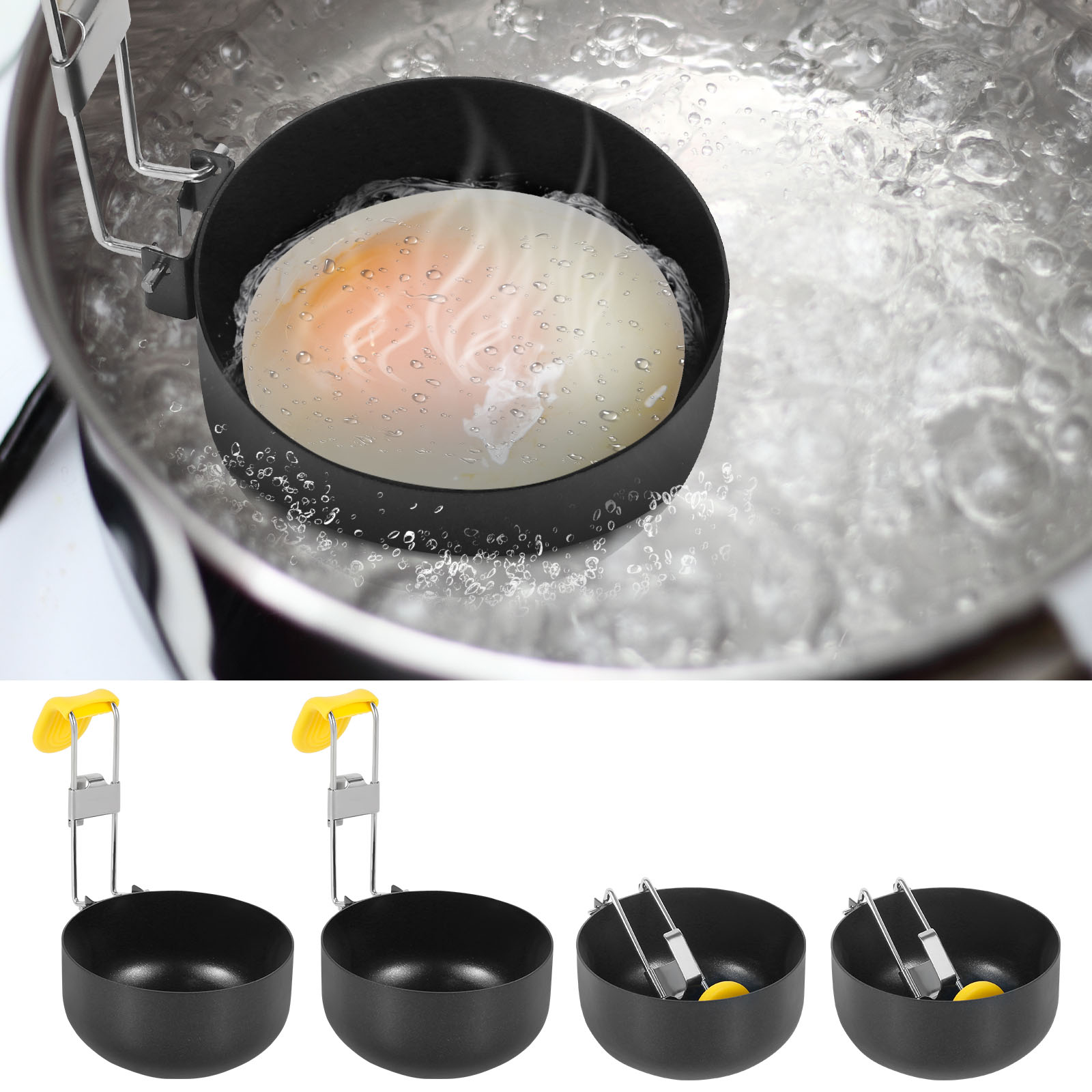 4 Pack Stainless Steel Egg Poa - Mini Pancake Griddle avis et prix