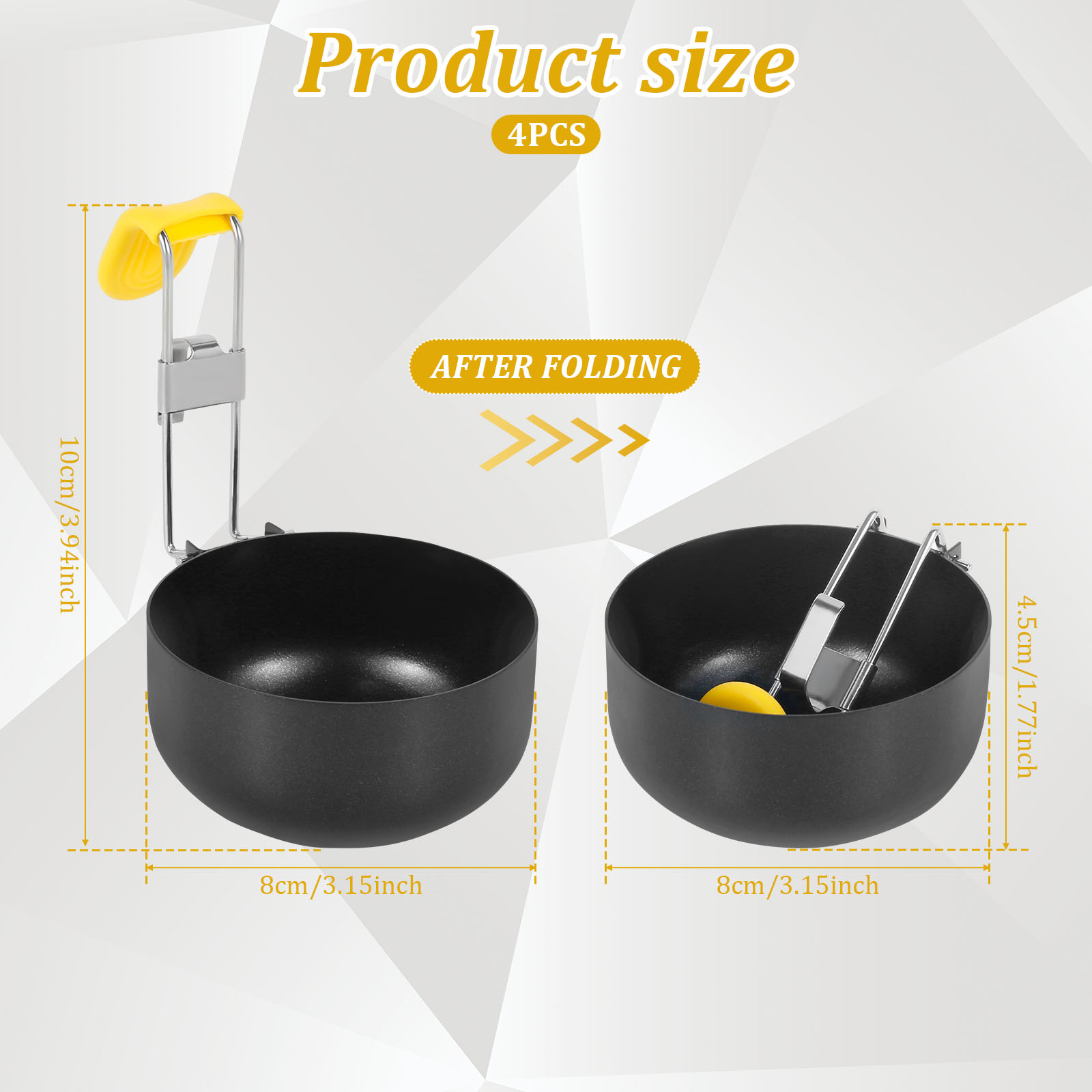 4 Pack Stainless Steel Egg Poa - Mini Pancake Griddle avis et prix